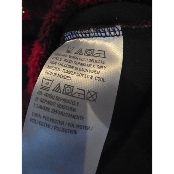 Quacker Factory Fleece Sweatshirt S Womens Pullover Soft Cozy Red Black Warm - Picture 5 of 6